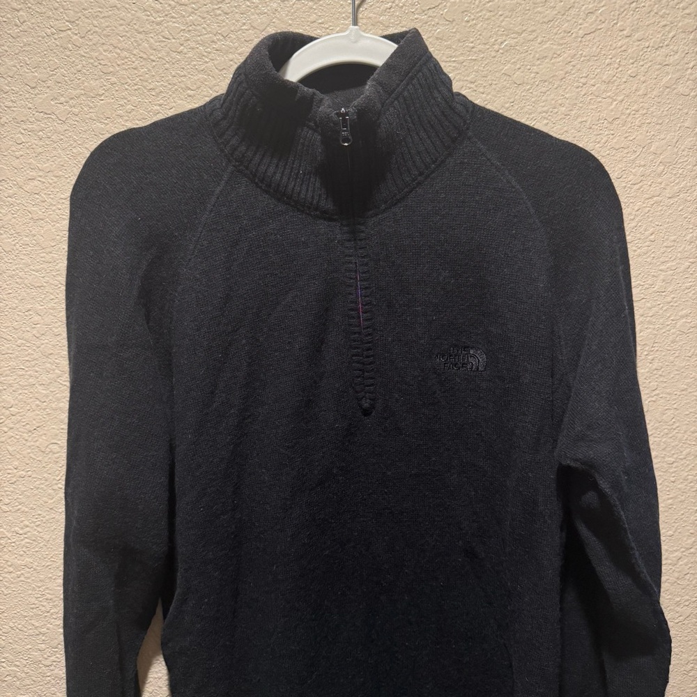 The North Face Men’s Wool Blend Quarter Zip Sweater size M - Picture 3 of 7